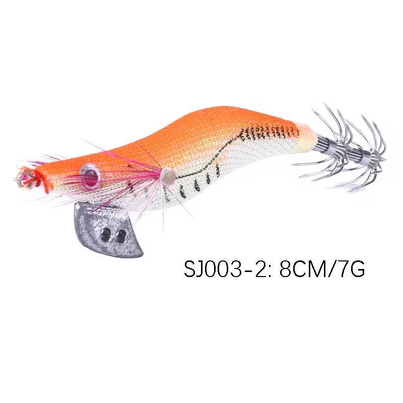 Señuelo de pesca de calamar, anzuelos artificiales de 8cm, 7g, 2,0 #, 4 Uds. - imagen 4
