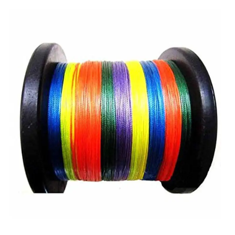 Línea de pesca trenzada de PE Multicolor, 500m, 4 hebras, 100lb, para carpa de agua salada, aparejos de pesca trenzados - imagen 3