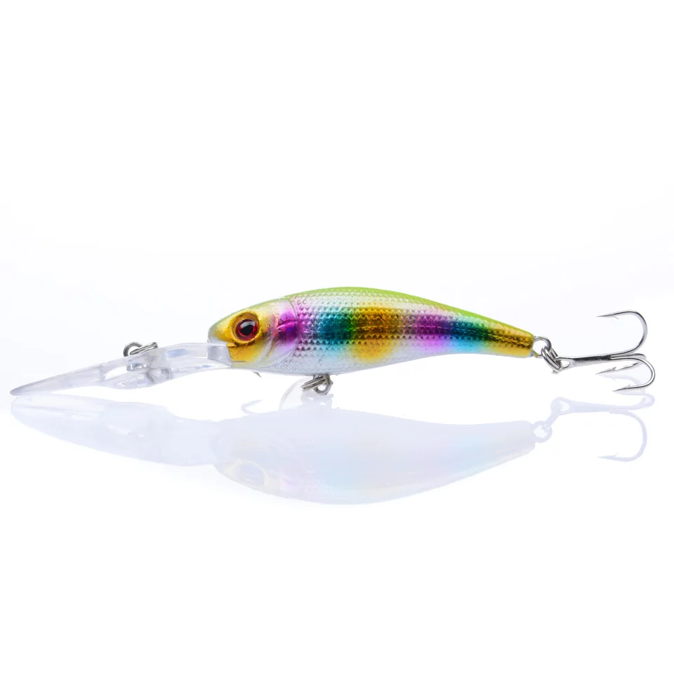 Leosport1-señuelo duro de pesca, cebo flotante lento, 10cm, 8g, Minnow Crankbait, ABS, alta calidad - imagen 4