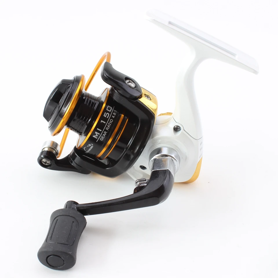 MINI150-carrete pequeño de pesca en hielo, bobina de rueda de balsa, aparejos de pesca de viaje de madera, 150g, 10BB - imagen 4