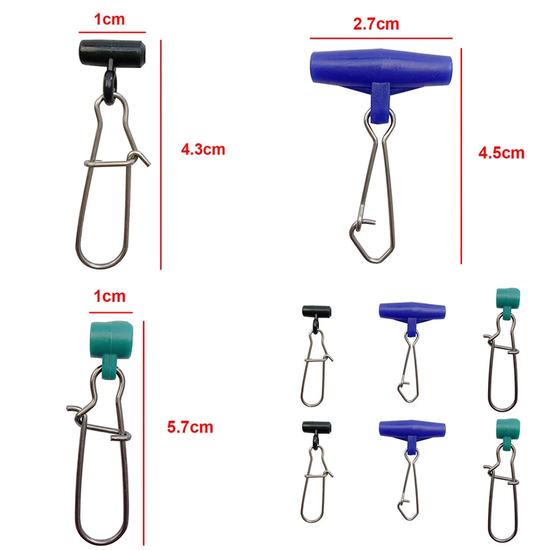 Cabezal giratorio de plástico azul, negro y verde, con bonito enganchado, deslizador de pesca, plomo, 20 Uds. - imagen 2