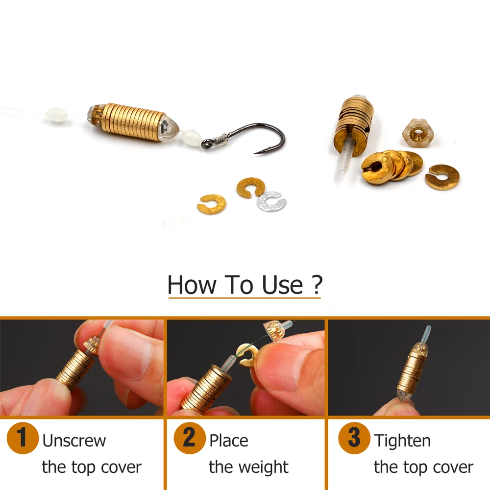 MNFT 12Set 2/ 2,5/3/3,5/4g plataforma de bala de plomo ajustable peso de plomo cebos de señuelo suave accesorios de aparejos de pesca Texas - imagen 5