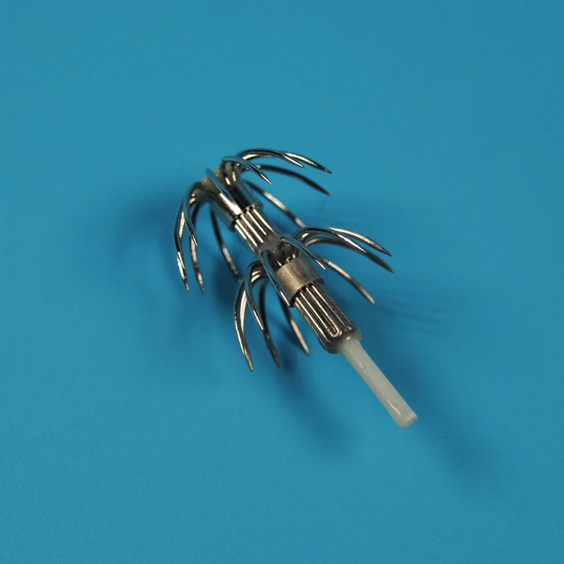 10 Uds. Plantilla de pulpo/calamar gancho DIY 2,5 #   3.0 #   3.5 #   Señuelo de calamar anzuelos DIY accesorio de pesca - imagen 5