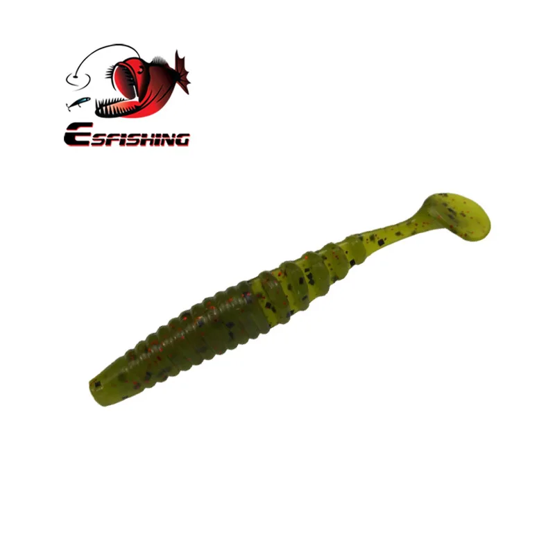 KESFISHING-cebos artificiales de silicona para Pesca, cebos blandos para lubina, sábalo, inyección de aroma y sales, 2,8" - imagen 4