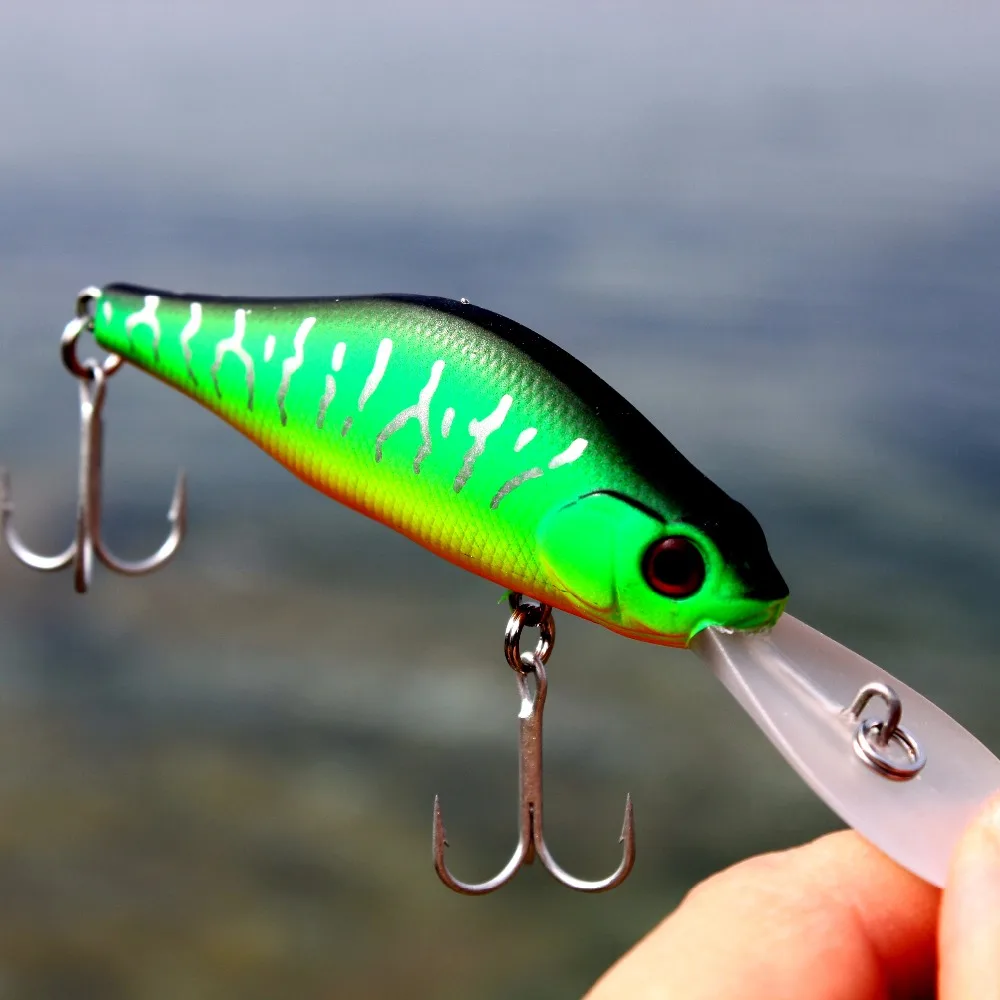 AOCLU sábalo flotante para buzo profundo, 70mm, 9,2g, cebo duro Minnow, manivela, Aleteo de pesca, alta velocidad de vibración, señuelo rodante, gancho para lubina VMC - imagen 3