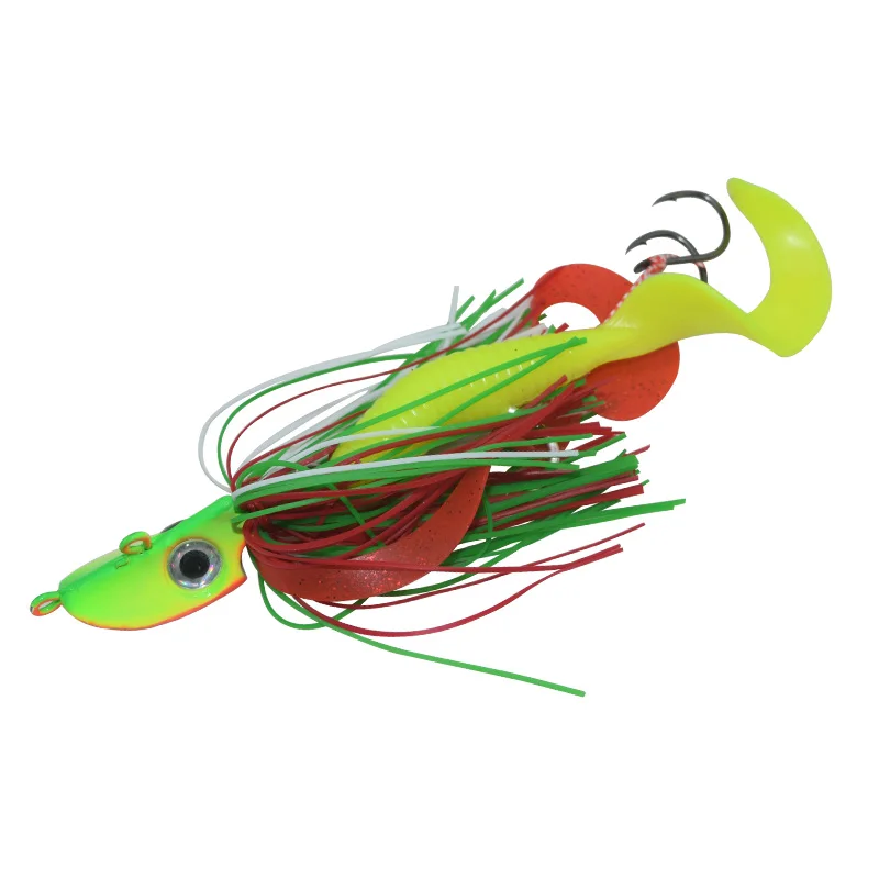 Señuelo giratorio de metal para pesca, anzuelo duro de 20g, de silicona, para Barba, Lucio, aparejos giratorios, wobbler, piezas de pelusa sumergida, 1 WD-157 - imagen 3