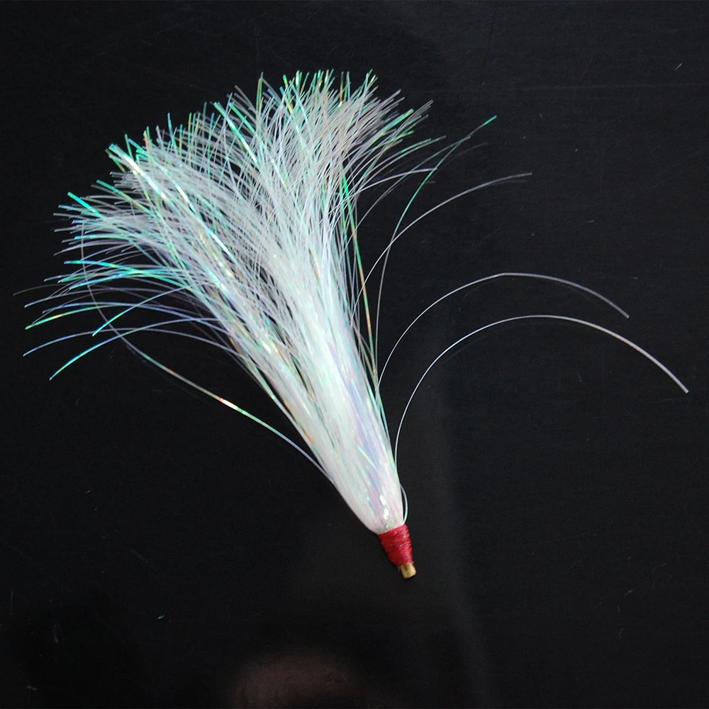 JSM-señuelo de pesca, accesorios para pesca en el mar, faldas de cebo, aparejos de atrayente de peces, destello blanco, 12 unidades por lote - imagen 3