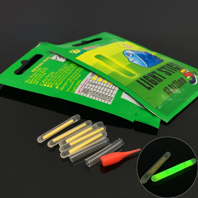 Barra luminosa fluorescente para pesca nocturna, barra luminosa de 3,0x25MM, multicolor, herramientas de pesca, 50 unidades - imagen 2