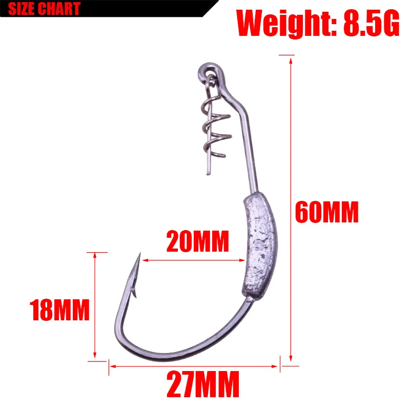 Anzuelo Compensado con muelle – Para Texas Rig y Carolina Rig - imagen 3