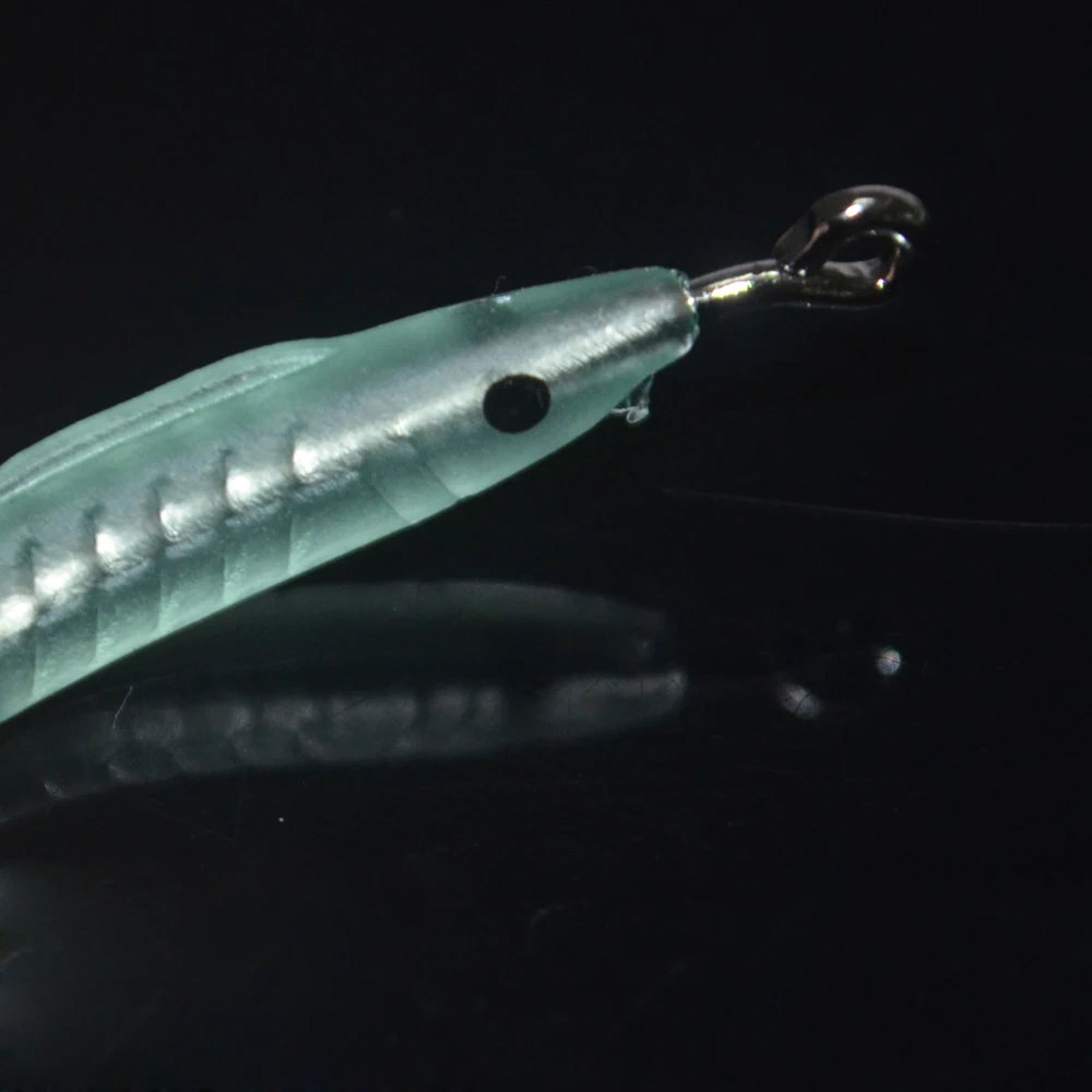 MNFT-señuelo luminoso de Anguila, cebos blandos con gancho, 6,8 cm, 1g o 5,6 cm, 0,5g, cebo Artificial para pesca de peces pequeños, 12 unidades - imagen 3