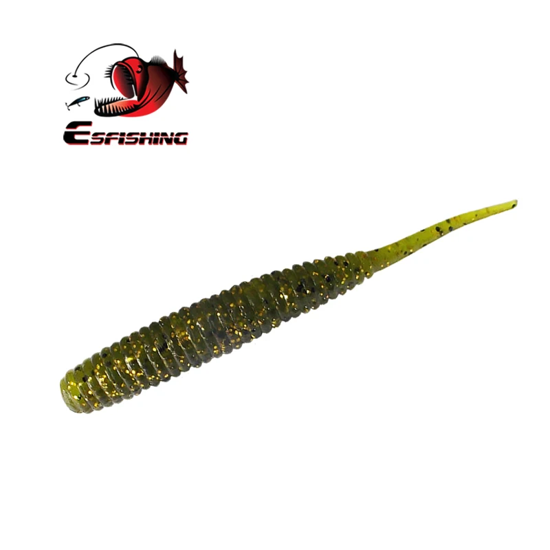 ESFISHING-Cebo de silicona suave, cola de 100mm, 6 unidades, cebo Artificial para Pesca de lubina, Lucio, Jigging, Zander Isca - imagen 2