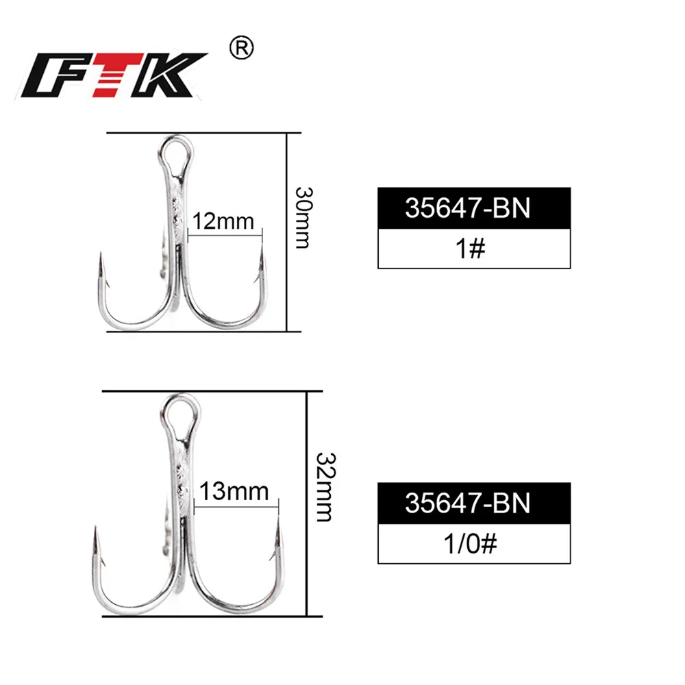 FTK-señuelo de Pesca con anzuelo triple, 1 unidad, cuchara, 8 colores, 30g/32g/40g, 35647-BN - imagen 4