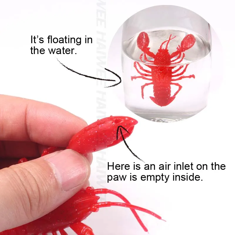 Señuelo de pesca suave, señuelo biónico superrealista, langosta Artificial, 2 unidades/10cm, 13g - imagen 2