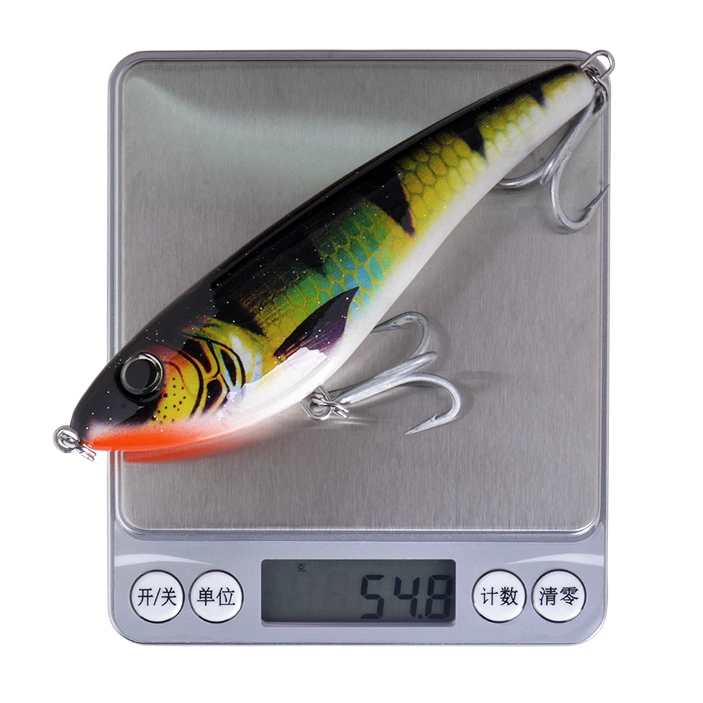 Señuelo de pesca para Lucio, cebo de hundimiento lento, 130mm, 55g, señuelo artificial CF con anzuelos triples de resistencia anticorrosión VMC - imagen 3