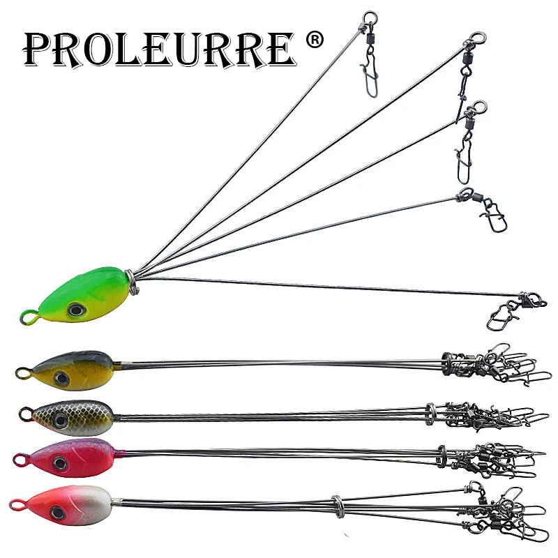 Señuelo de pesca 3D de alta calidad, aparejos de pesca giratorios a presión de acero inoxidable, YR-137 de grupo, 40 cm, 1 unidad - imagen 4