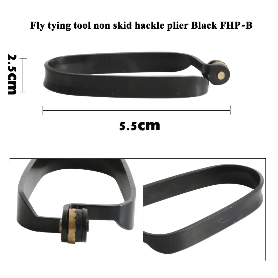 Maximumcatch-Alicates Hackle de acero inoxidable y latón, herramienta para atar moscas, antideslizantes, accesorios de pesca - imagen 3