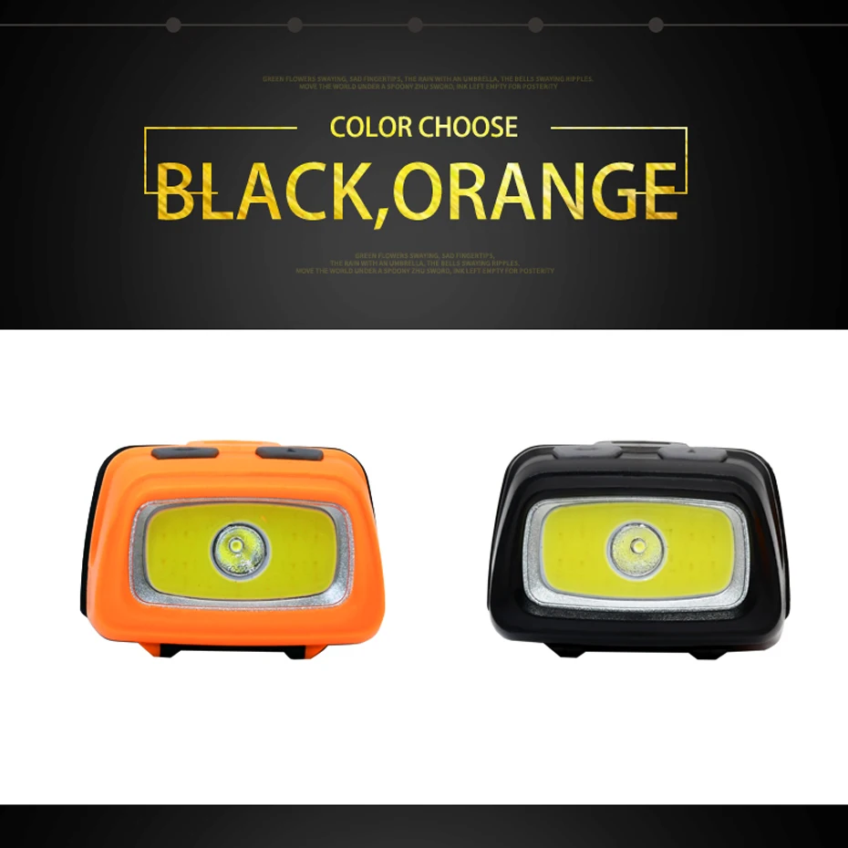 ANYIGE-Mini faro LED de 200 lúmenes, resistente al agua, IPX4, AAA, rojo, verde, 6 modos, luz estroboscópica, linterna de Flash