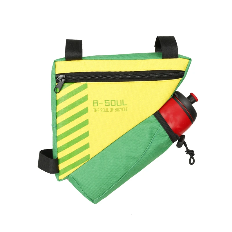 Bolsa triangular para cuadro delantero de bicicleta, bolsa para tubo superior de ciclismo con bolsillo para botella de agua, accesorios para bicicleta, 5 colores, novedad - imagen 3