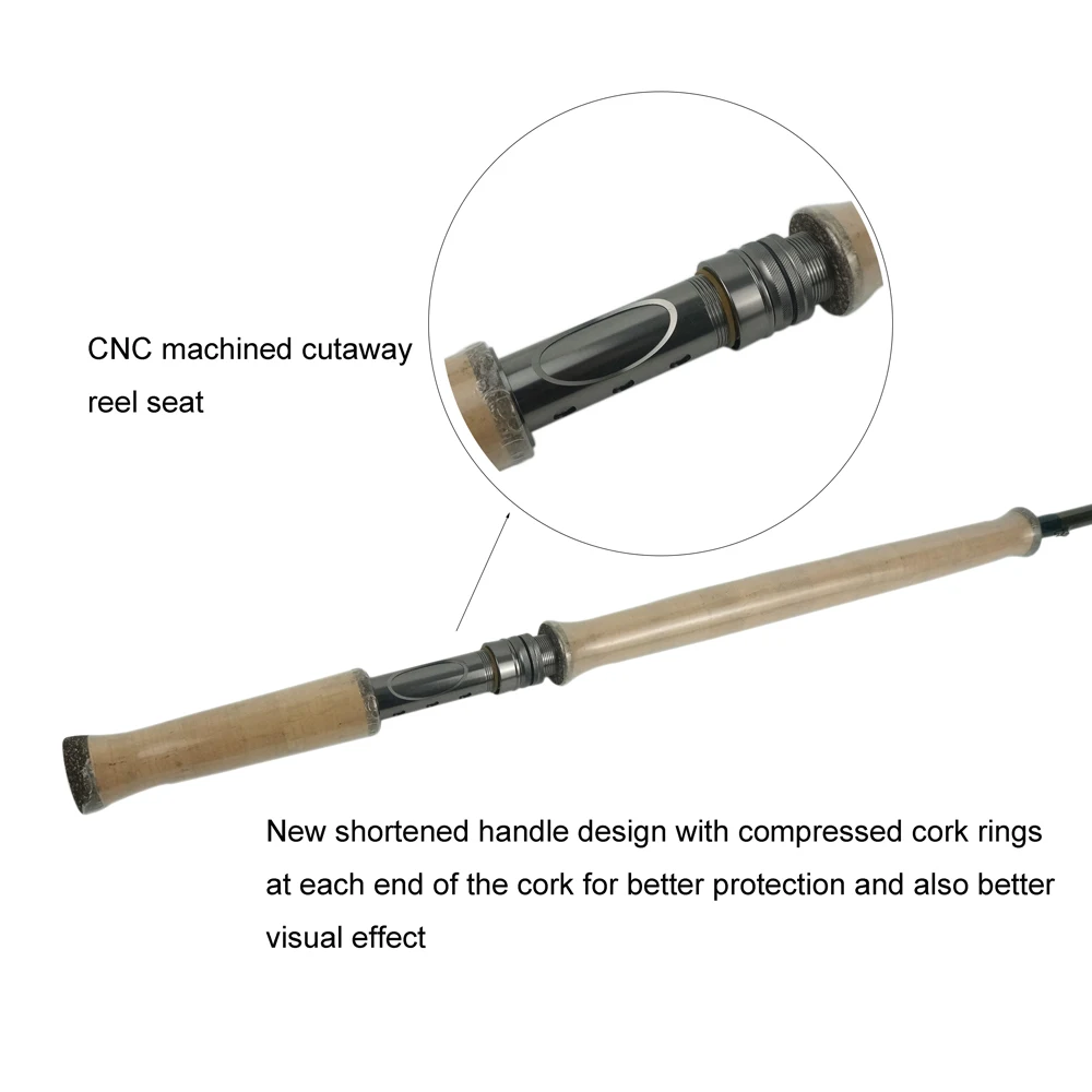 Aventik-caña de pescar con mosca de doble mano, caña de pescar de salmón, 12,6 pies, 13,7 pies, 14,8 pies - imagen 3