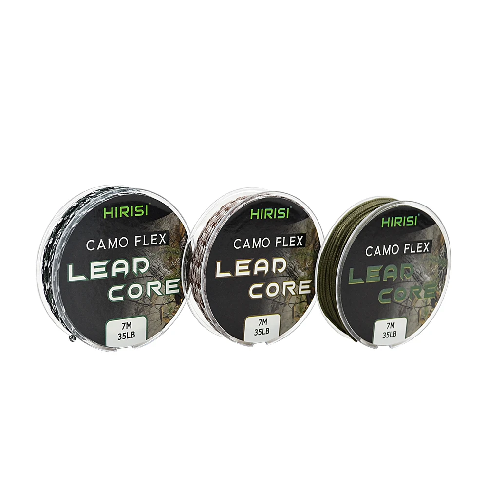 1 Uds. Línea de aparejos de pesca de carpa Leadcore de 35LB y 7M, aparejos de pelo de carpa, línea de plomo trenzada de 3 colores - imagen 3