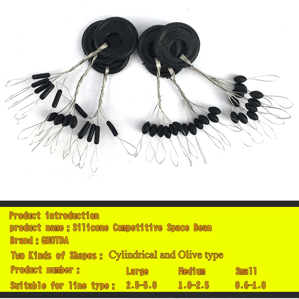 Juego de 10 unidades de bolas espaciales de pesca, conectores giratorios de Clip, tapón de flotación de pescado, 60 piezas - imagen 4