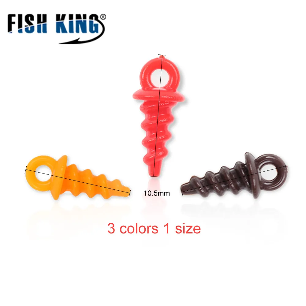 FISH KING-anzuelos de pesca de carpa, accesorios de plástico, componentes de alimentador, señuelos, tapones de cebo, 50 Uds. - imagen 5