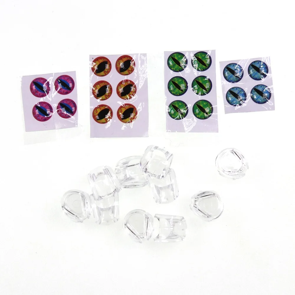 10/20 piezas máscara de pescado atado de moscas/ojos 3D, serpentina suspendida, ojos de dragón para reptiles, Lucio, lubina, trucha, Material de atado de moscas de agua salada - imagen 5