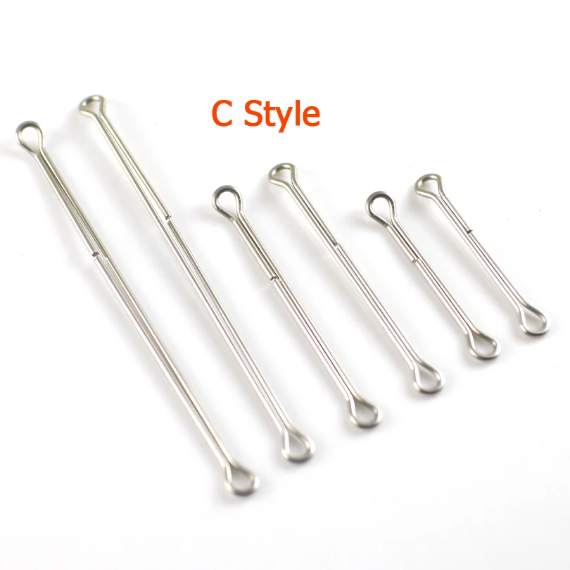 MNFT-calavera de pescado articulada, columna vertebral, SHSNKS, tipo A & B & C, acero inoxidable, vástago Waddington, 15/20/25/35/45/55MM, 120 unidades, venta al por mayor - imagen 4