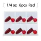 Red 6pc 7.09g-each