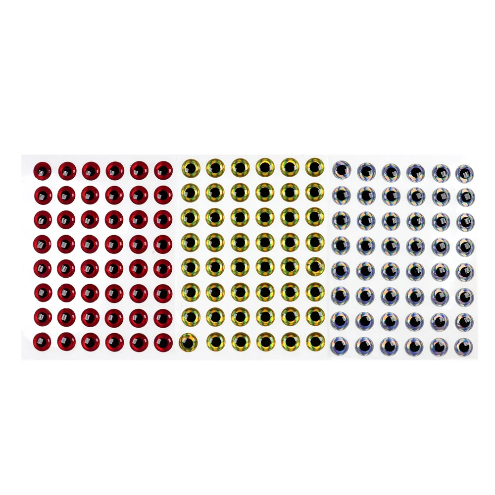 Bimoo-señuelo de pesca con mosca 3D Hologrpahic, 300 piezas, 2MM-18MM, rojo y plateado - imagen 5