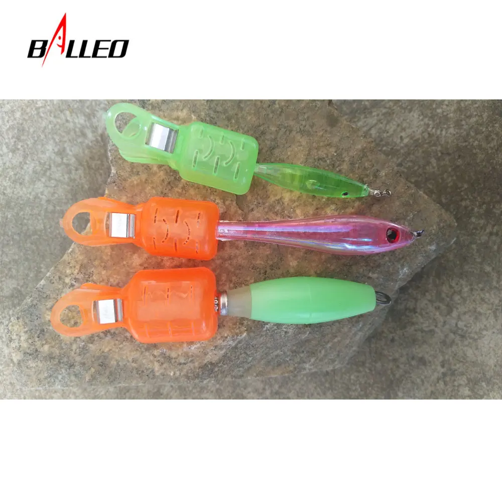 Balleo-cubierta de gancho de plástico para pesca, cubierta de madera para camarones, gancho de calamar, gancho de paraguas, abrazadera de seguridad, aparejos de pesca, 6 piezas - imagen 5