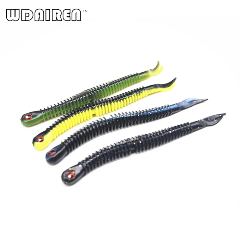 Señuelo de pesca de plástico, anzuelos blandos de cola de paleta, Swimbait, 128mm, 4,8g, lote de 5 FA-356 - imagen 2
