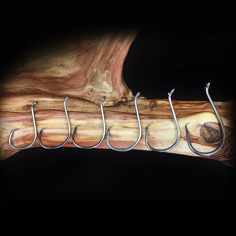 Anzuelo de pesca de níquel negro, anzuelos de gusano con boca de águila, aparejo Texas de acero rico en carbono, cebo suave, accesorios para señuelos, lote de 10 piezas - imagen 3