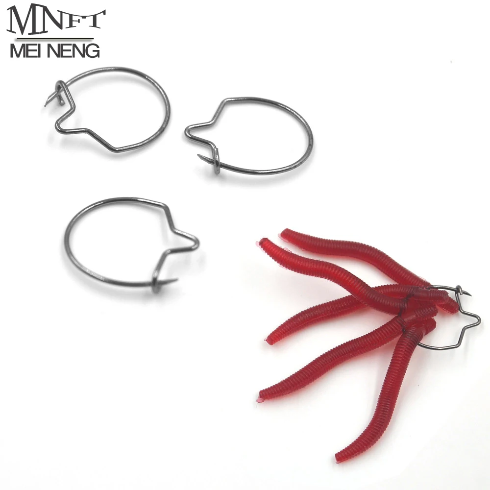 MNFT 24 Uds S/M/L gusanos de pesca de carpa Clip para cebo anillo gancho Terminal aparejos gruesos aparejos para el cabello Chub Barbel
