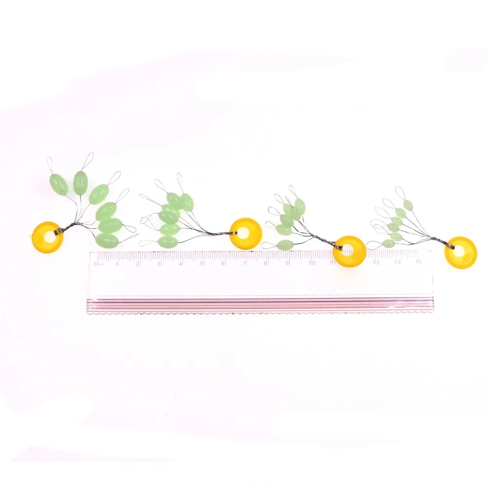 Bimoo 4 juegos (24 uds) 4 tamaños olivas tapones de frijol espacial aparejos de pesca conector de flotador de posicionamiento preciso S M L - imagen 2