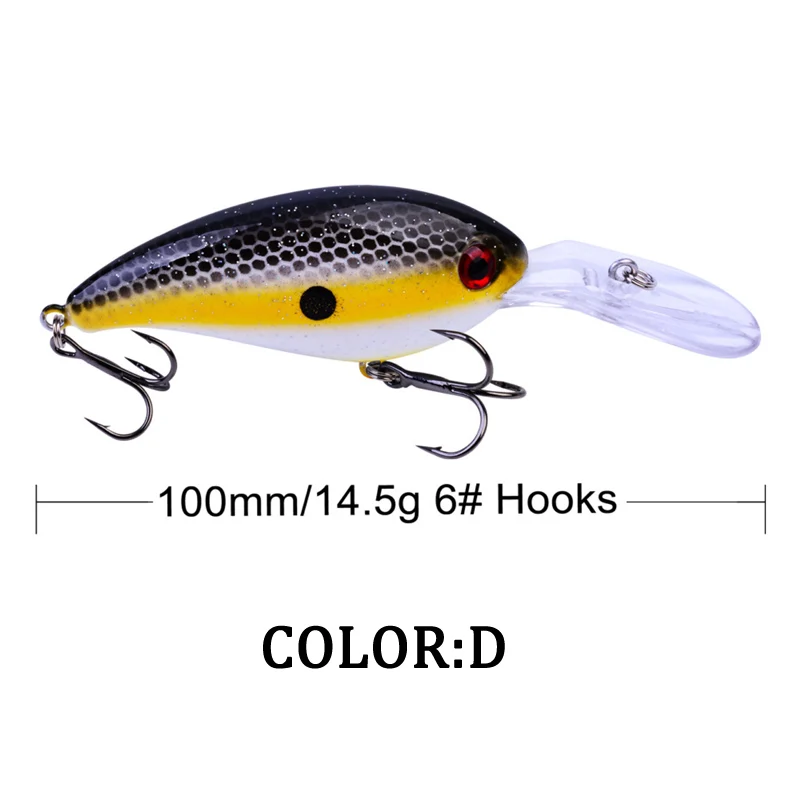 1 Uds. Minnow 10cm 14,5g pesca Wobbler cebo de manivela Artificial lubina trucha señuelo de pesca Lucio Trolling pesca Crankbait aparejos - imagen 5