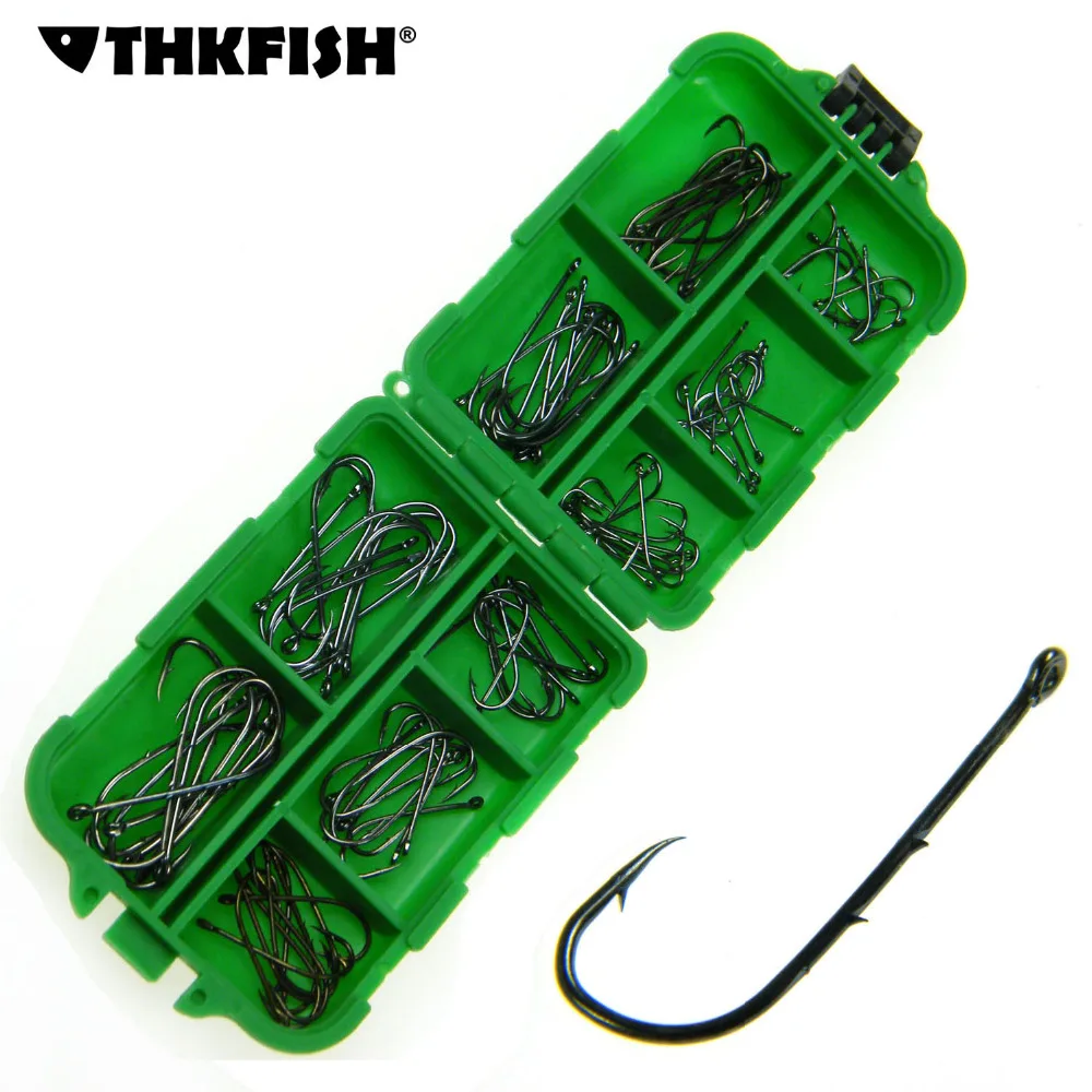 Juego de anzuelos de pesca Baitholder, anzuelo de púas de acero al carbono para señuelo suave, anzuelos de agua dulce y salada para pesca de carpa, 100 Uds. - imagen 5