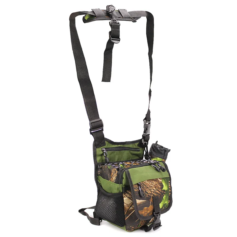 Bolsa de pesca con caña colgante, bolsas de cintura con señuelo multiusos, almacenamiento de aparejos de señuelo de camuflaje cuadrado, bolsas de nailon tipo mensajero para hombro - imagen 3