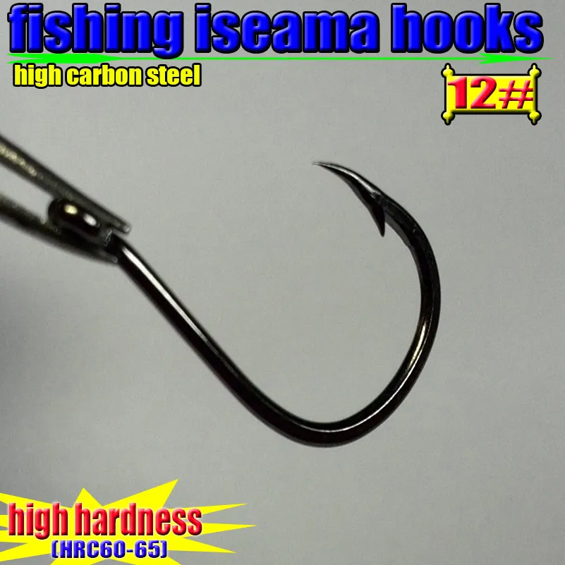 Iseama anzuelos de alta dureza tamaños 5-12 para pesca - imagen 3