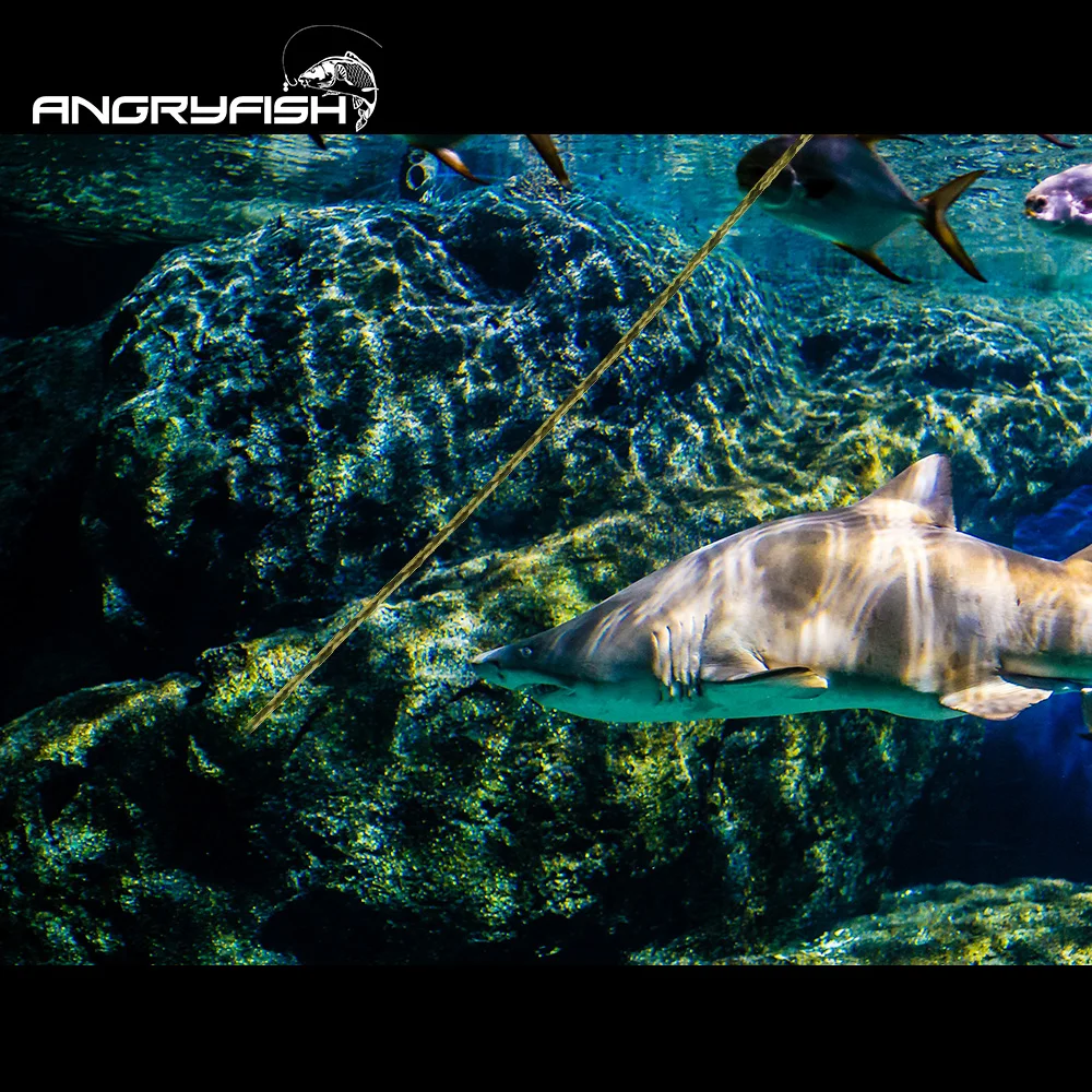Angryfish-sedal de pesca trenzado de PE, sedal de 4 hebras, multifilamento de 10- 60lb, serie Spider-Line, 100m/300m/500m