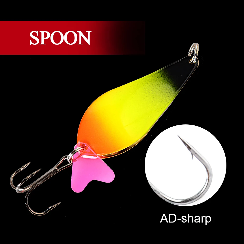 FTK-señuelo de Pesca giratorio de Metal, 8 colores, cebo duro, cuchara de 23g/27g/35g, 6,8/7,5/8,5 cm con gancho, aparejos de Pesca Wobbler
