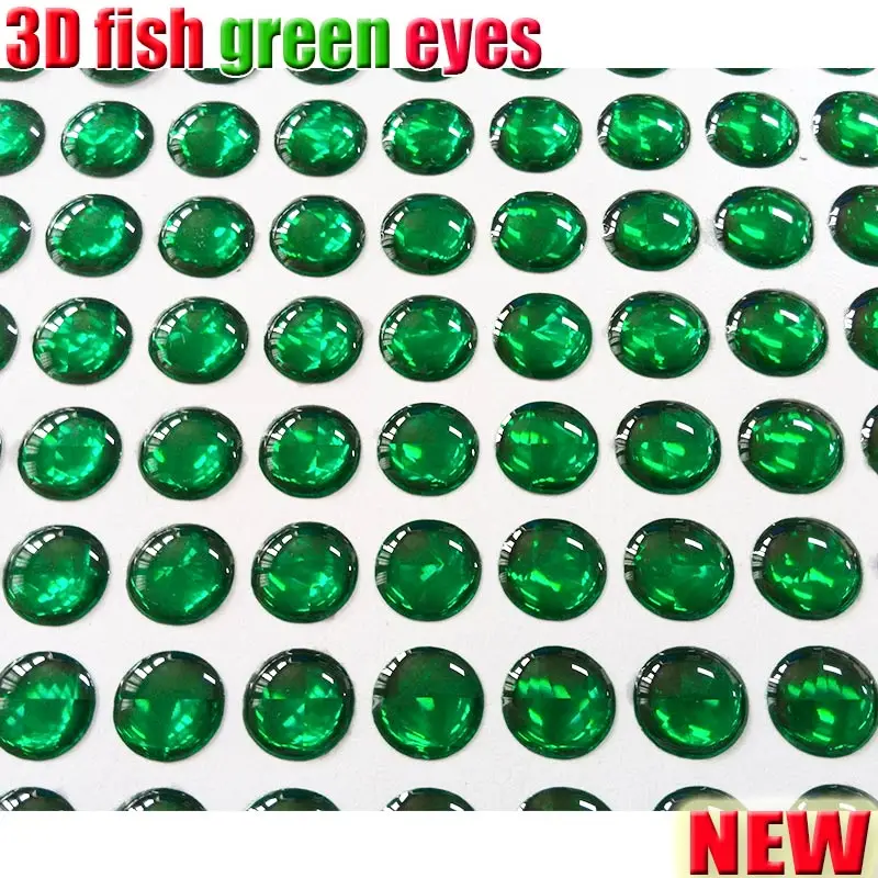 Accesorios pegatina señuelo de pesca ojos 4mm-5mm-6mm-8mm-10mm cada bolsa; 500 unids/lote color verde - imagen 3