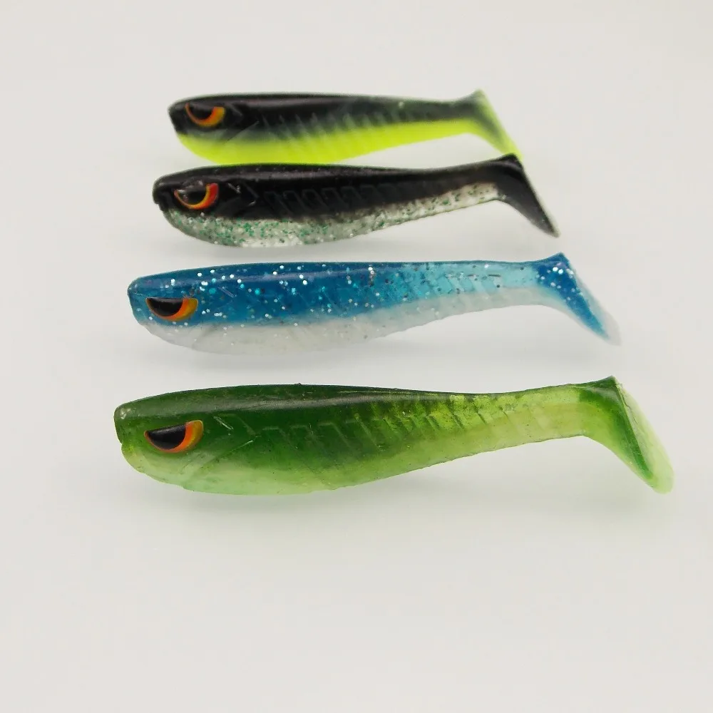 ESFISHING-señuelo suave de cola en T, alimentador Isca Artificial Crankbait Wobbler para pesca de lubina, sábalo Enjoy Shad 8 piezas 50mm 3g - imagen 3