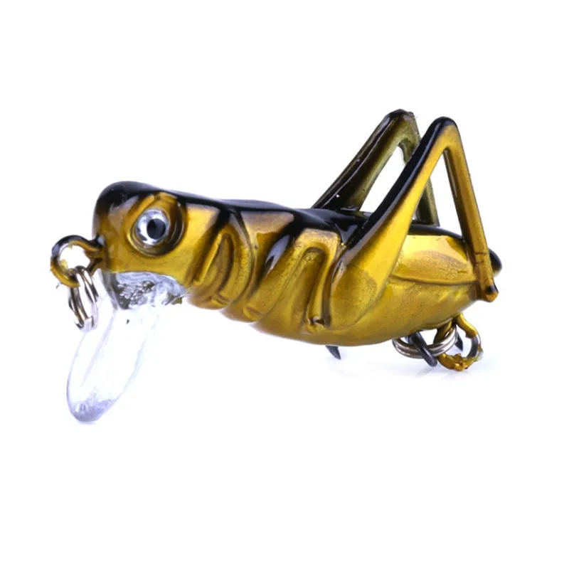 Señuelos de Pesca de insectos saltamontes, anzuelos duros Wobbler de 40mm y 3g, luminosos y realistas, 1 unidad - imagen 4