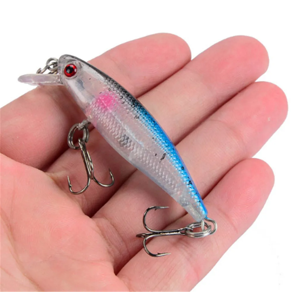 1 Uds 6,5 cm 4,5g señuelo de Pesca calidad Minnow señuelo ojos 3D cebo duro de plástico Pesca Artificial Jig Wobblers Crankbait cebo de Pesca - imagen 5