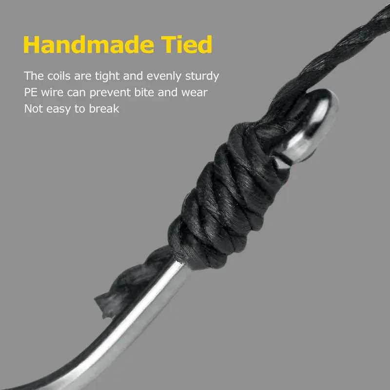 LINNHUE Fishing Hook Barbed High Carbon String Hook 5 Ise Hooks Freshwater Anti-Wrap Carp Sea Fishing Accessories Sharp Hooks - imagen 4