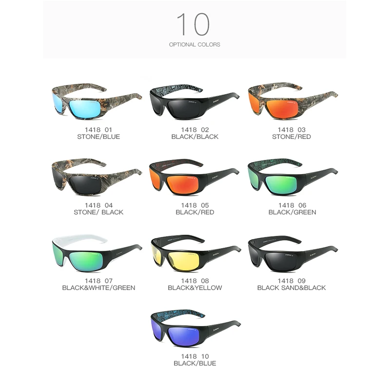 Gafas de sol deportivas polarizadas de camuflaje para hombre, lentes de sol para pescar UV 400, montura de PC, conducción al aire libre, Camping, ciclismo - imagen 4