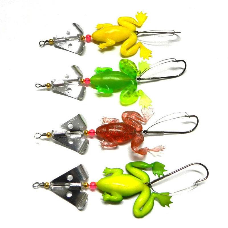 Señuelo suave de rana biónica de 9cm y 6,2g, cebo Artificial de silicona con anzuelo de púas sin Weedless, 1 unidad - imagen 2