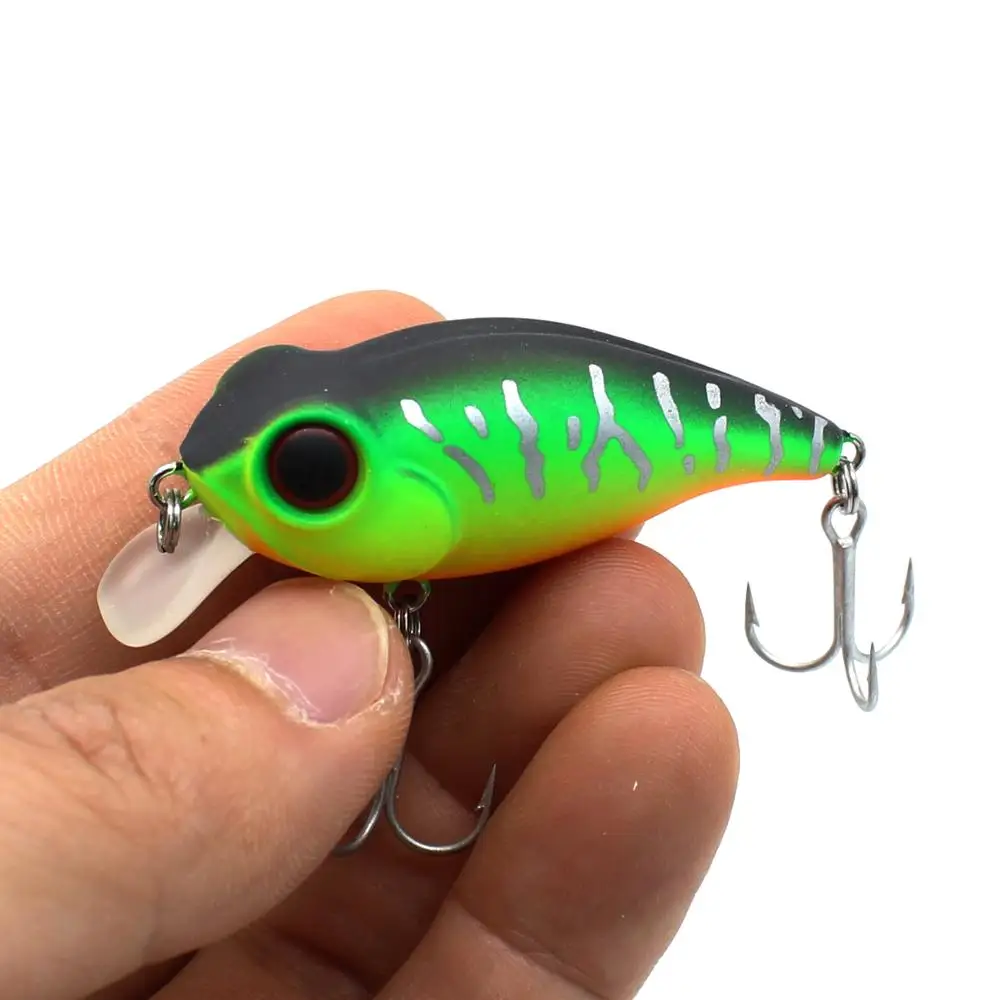 AOCLU-Manivela de cebo de pececillo flotante, sonajero de bolas móviles, cabeza de pez dorado, anzuelo VMC de bajura, buceo profundo, 1,2 m, 50mm, 5,7G - imagen 4