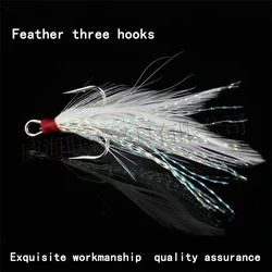 Anzuelo de ancla triple plumas origen alto carbono pesca resistente